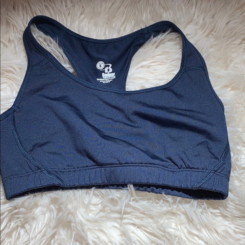 dark blue sports bra!